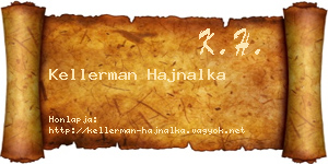 Kellerman Hajnalka névjegykártya
